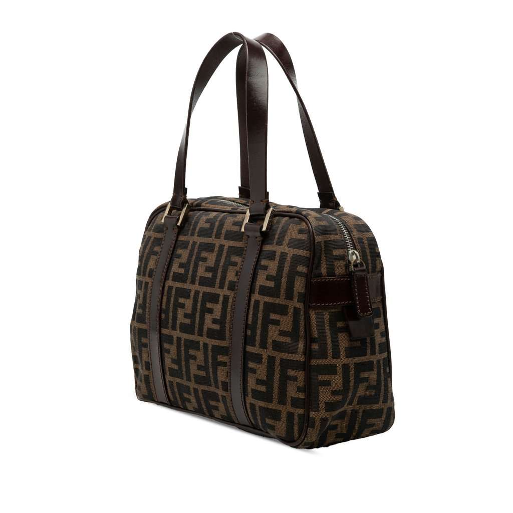 Fendi Zucca Canvas Handbag Brown Very good - Back View