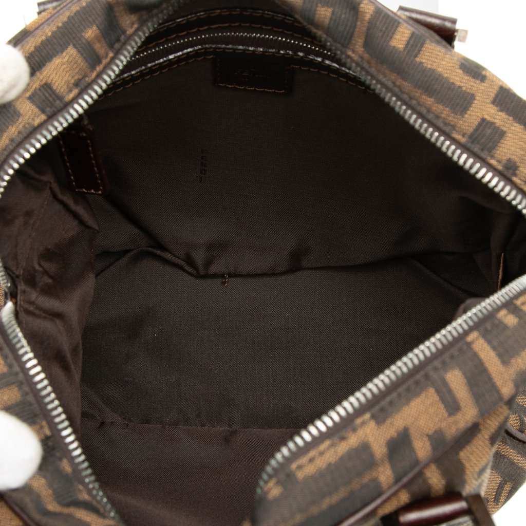 Fendi Zucca Canvas Handbag Brown Very good - Model View