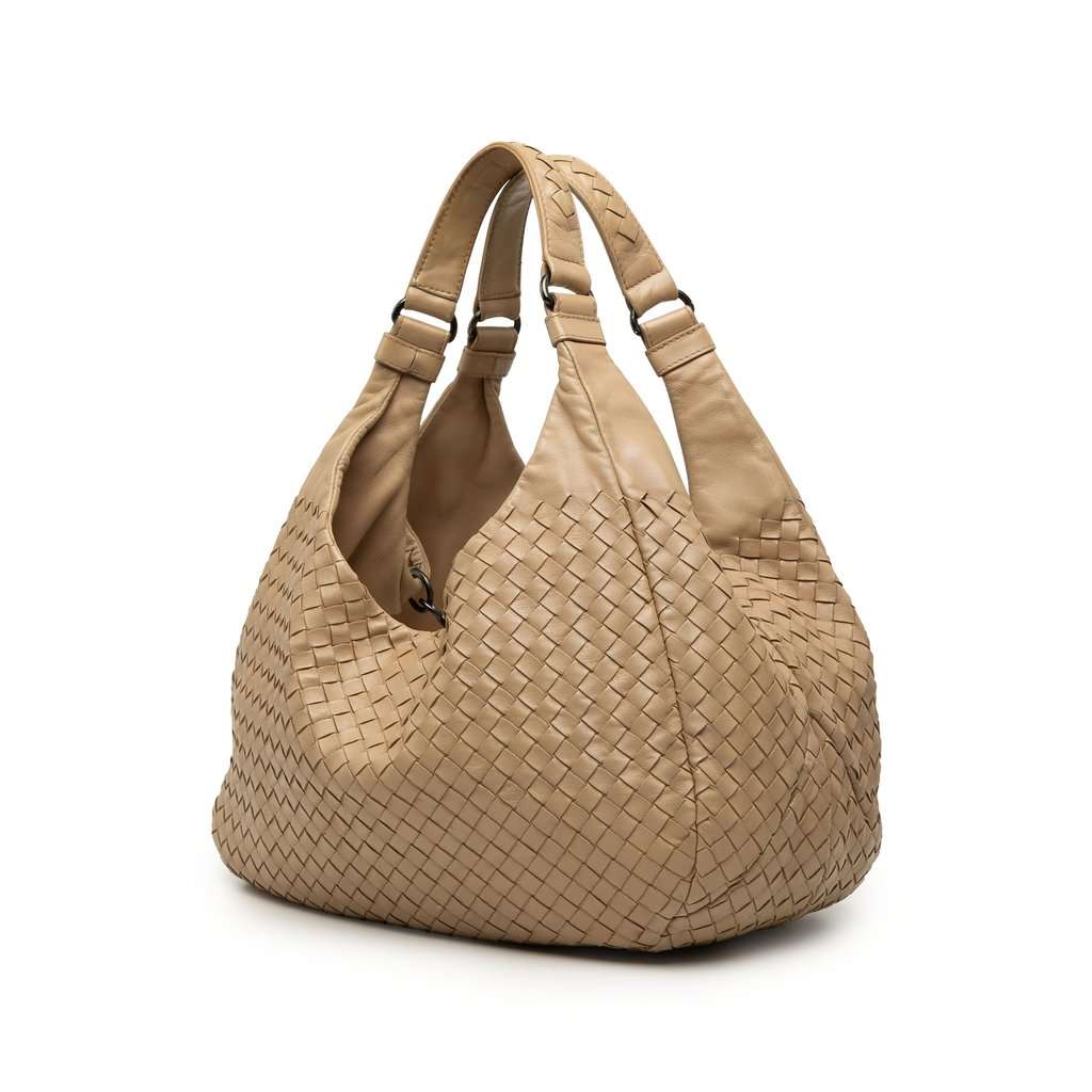 Bottega Veneta Medium Nappa Intrecciato Campana Hobo Brown Leather Very good condition - Back View