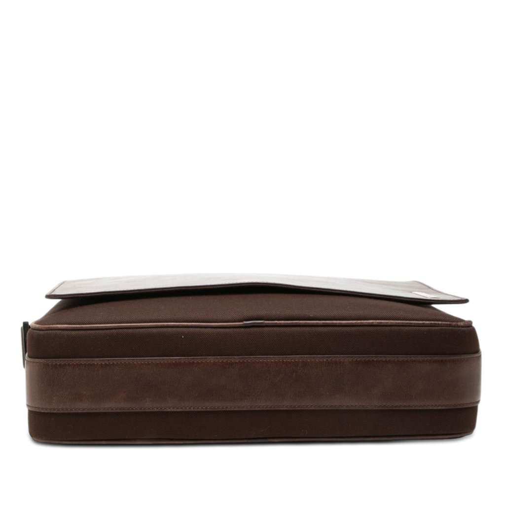 Cartier Leather and Canvas Santos Messenger Bag Brown Leather Very good - Inside View