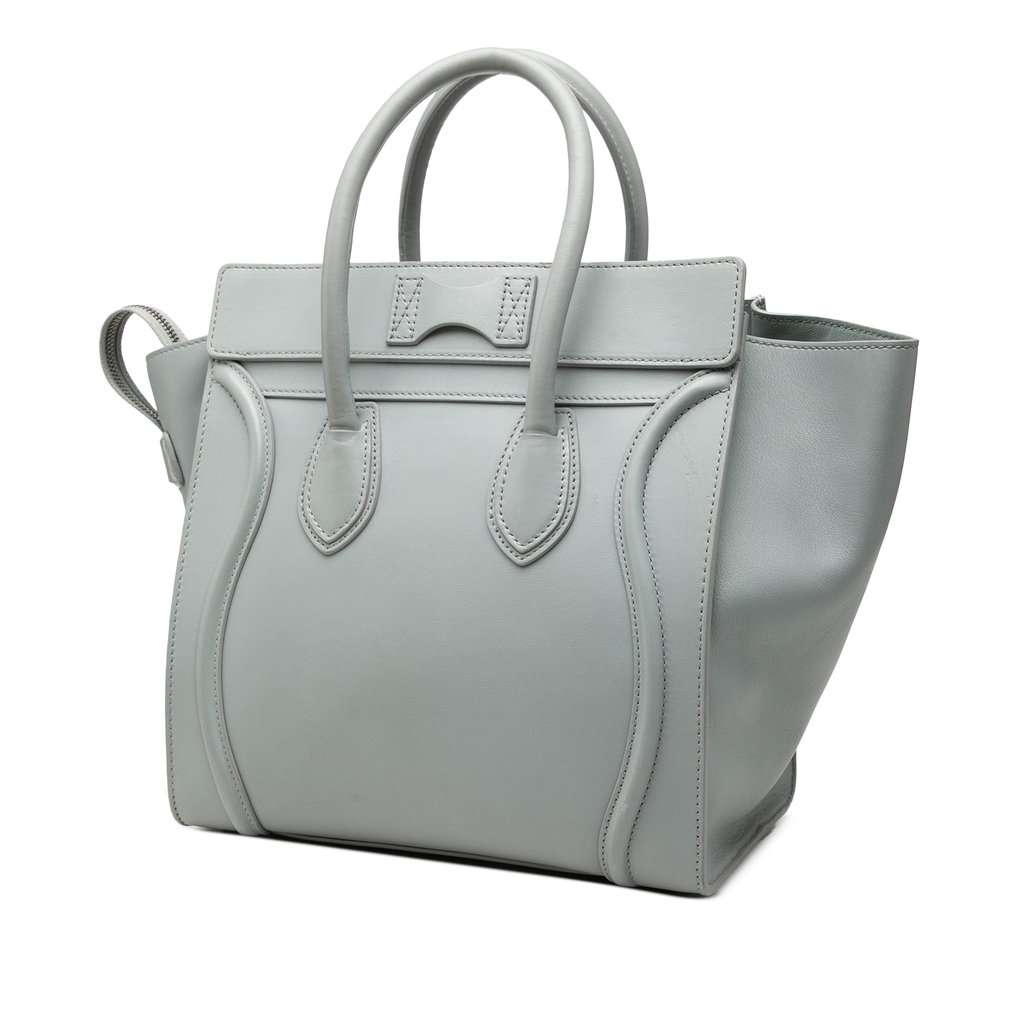 Celine Mini Leather Luggage Tote MultiColor Leather Very good - Back View