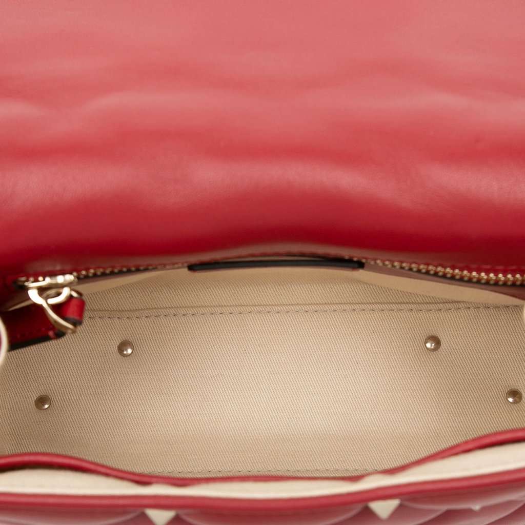 Valentino Nappa Candystud Crossbody Red Leather Very good condition - Model View