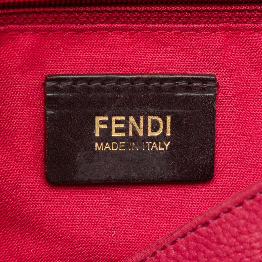 Fendi Shimmer Leather Mamma Forever Shoulder Bag Red Leather Very good - Box View