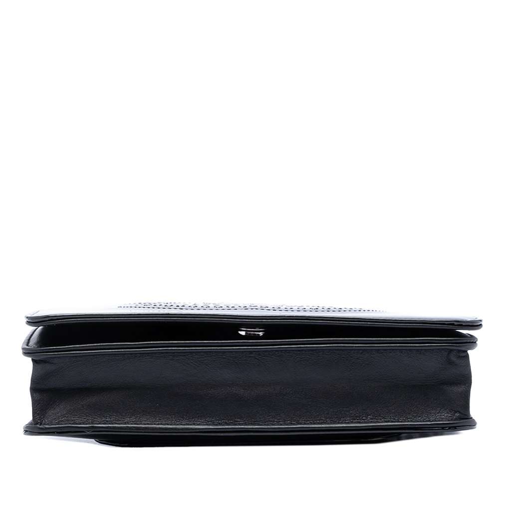 Chanel CC Patent Strass Embellished Wallet On Chain Black Leather Very good condition - Inside View