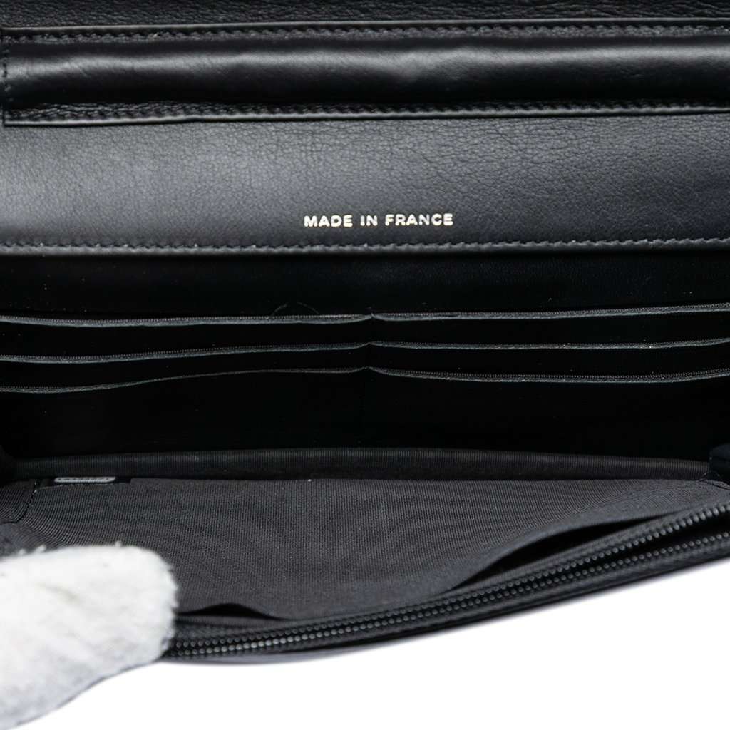 Chanel CC Patent Strass Embellished Wallet On Chain Black Leather Very good condition - Model View