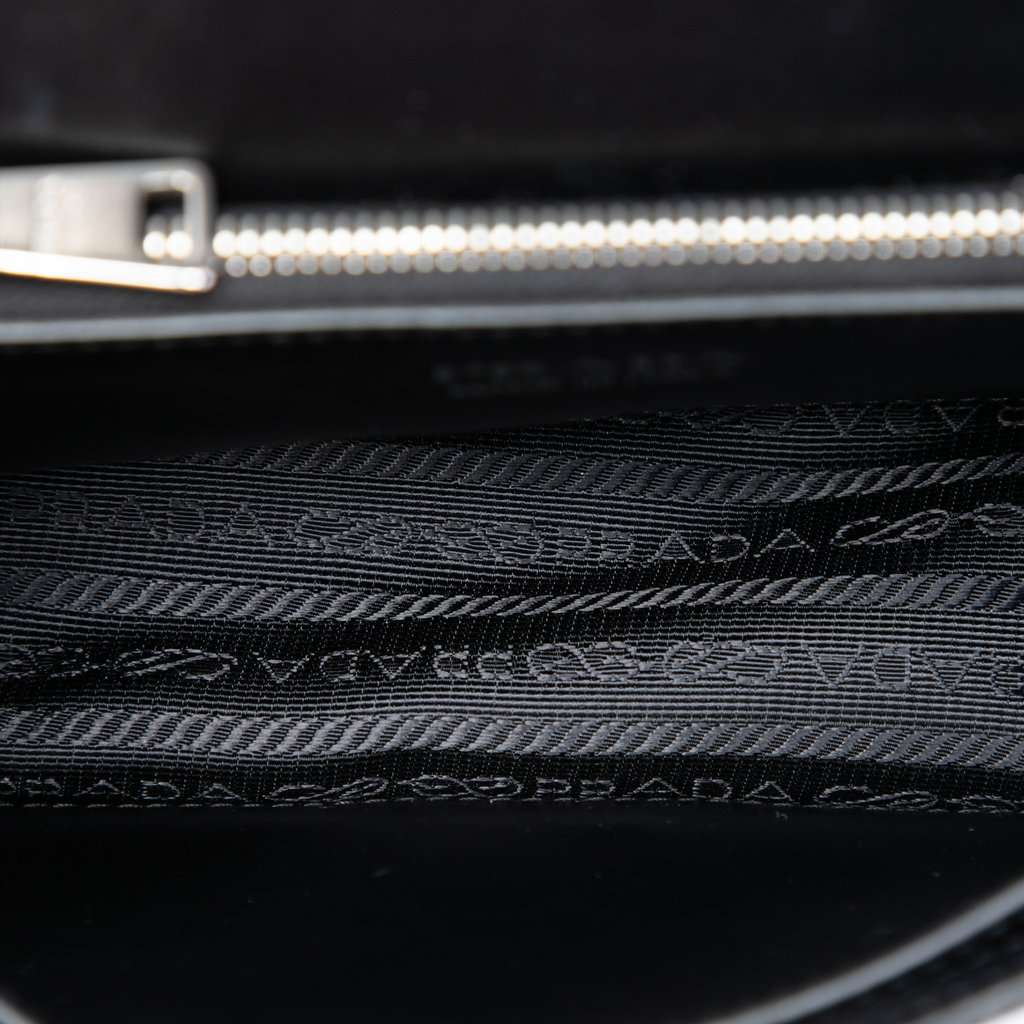 Prada City Calfskin and Saffiano Studded Elektra Crossbody Black Leather Very good condition - Model View