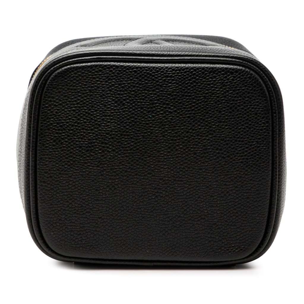 Chanel CC Caviar Vanity Bag Black Leather Very good condition - Inside View
