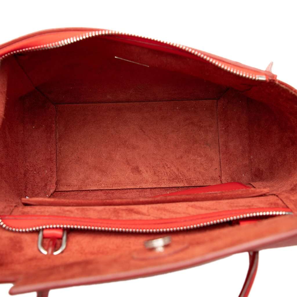 Celine Micro Grained Calfskin Belt Bag Red Leather Very good condition - Model View