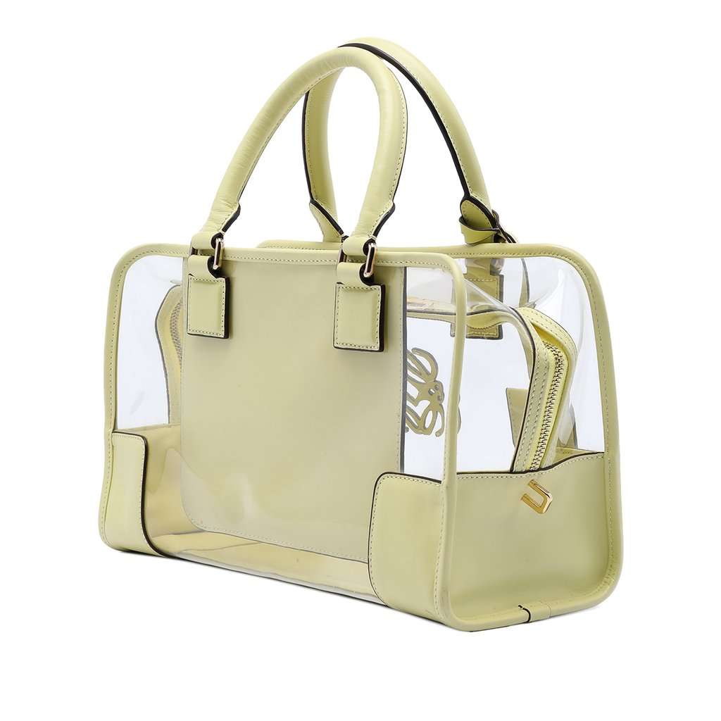 Loewe Vinyl Amazona Handbag Green Plastic Very good condition - Back View