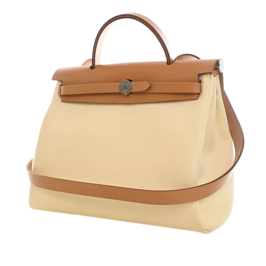 Hermès Toile Herbag Zip 31 Yellow Very good - Back View