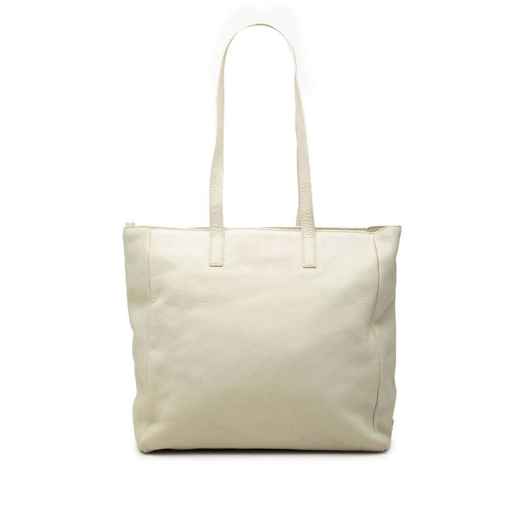 Prada Vitello Daino Tote White Leather Very good condition - Front View