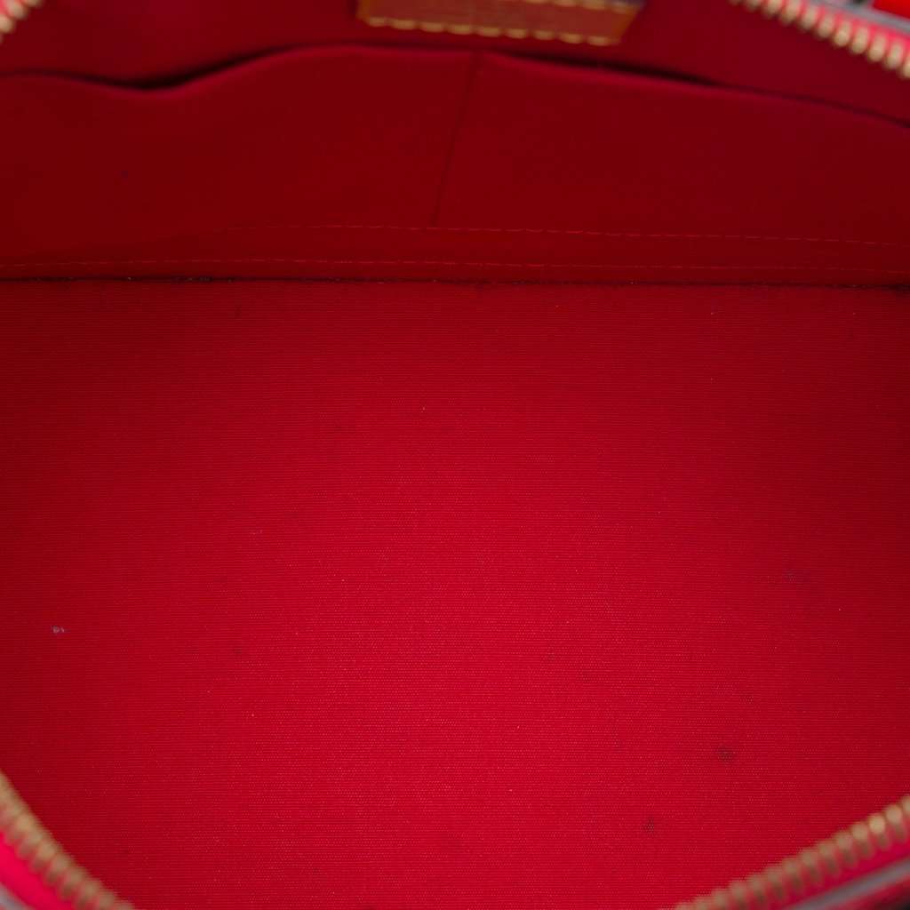 Louis Vuitton Monogram Vernis Alma PM Red Leather Good - Model View