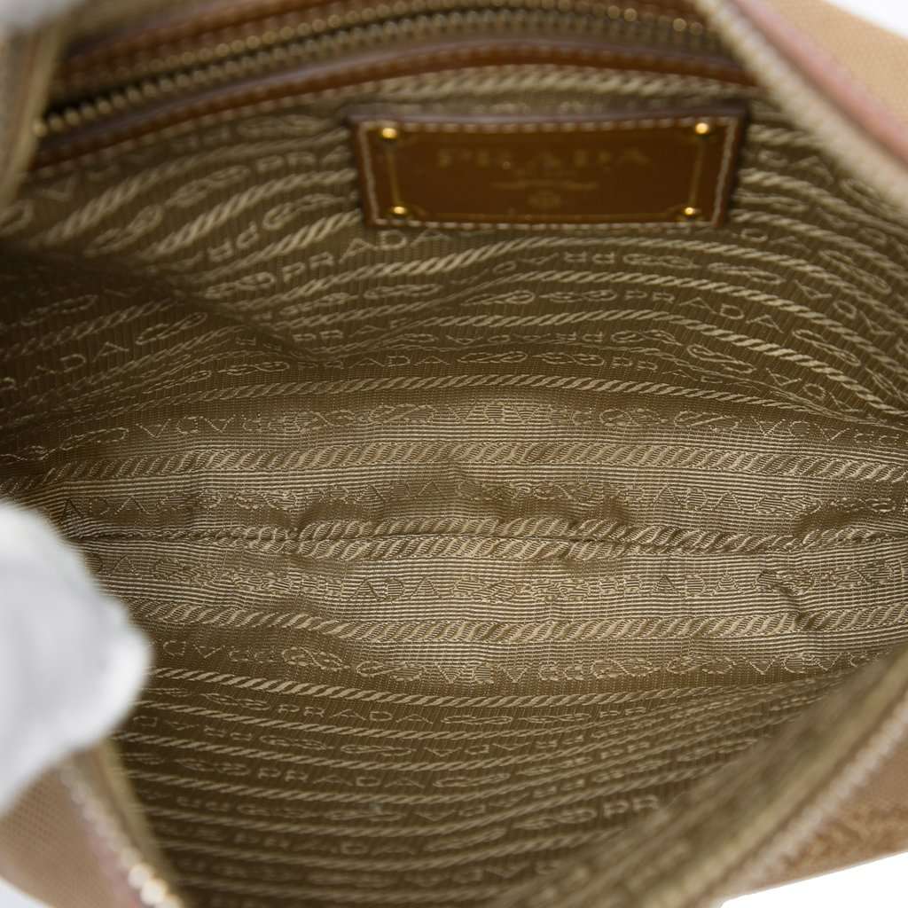 Prada Canvas Canapa Logo Crossbody Beige Very good condition - Model View