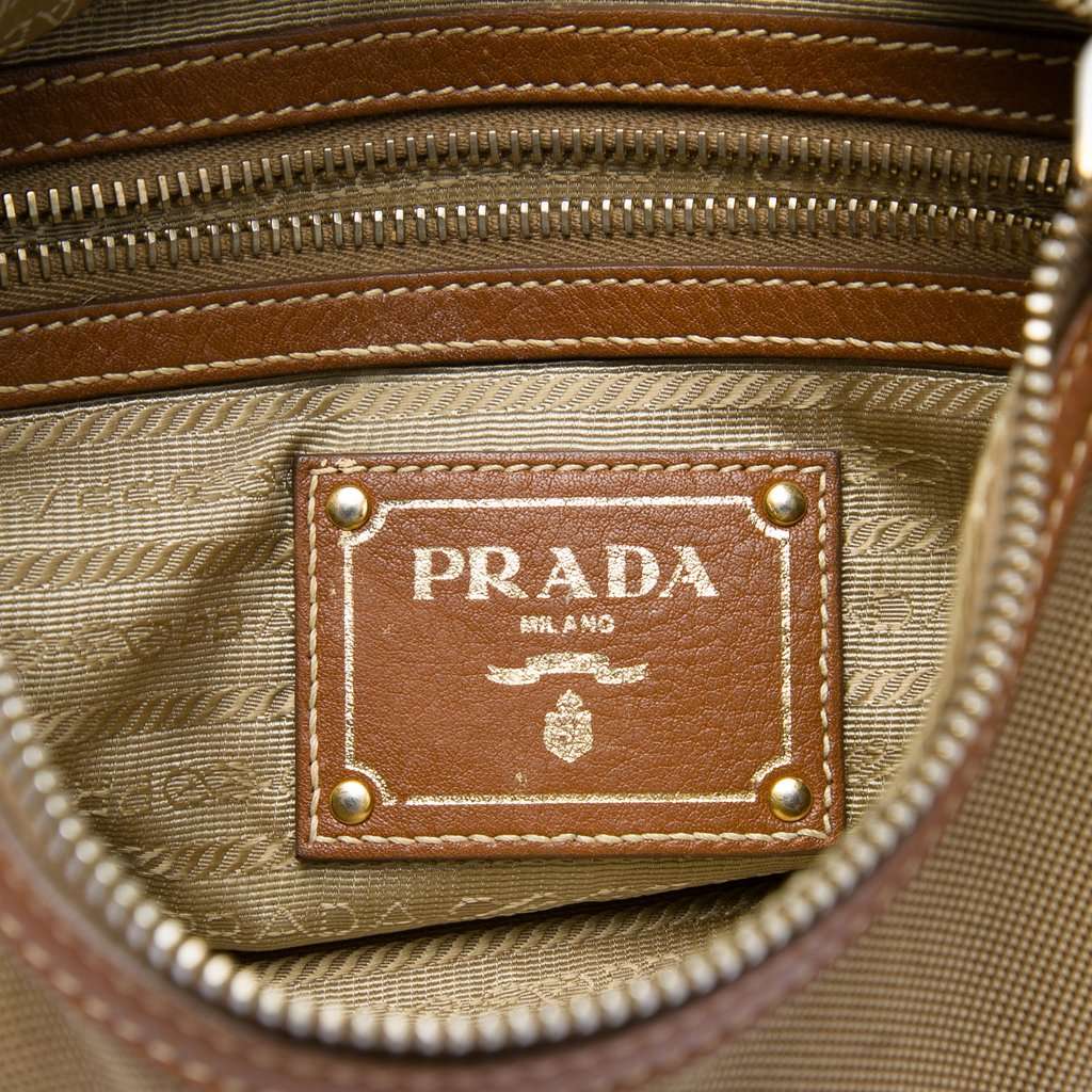 Prada Canvas Canapa Logo Crossbody Beige Very good condition - Box View