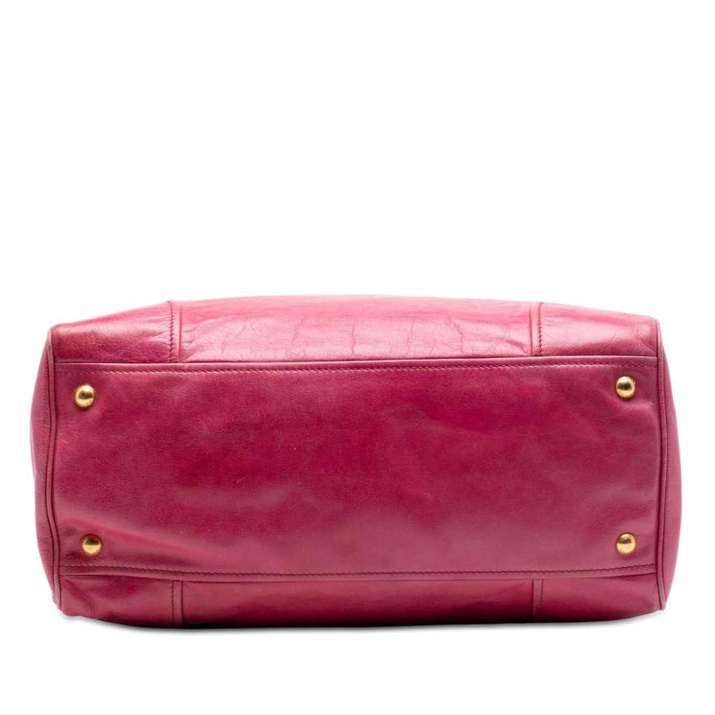 Prada Vitello Shine Satchel Pink Leather Very good condition - Inside View