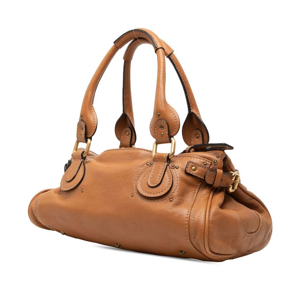 Chloé Medium Leather Paddington Handbag Brown Leather Very good - Back View