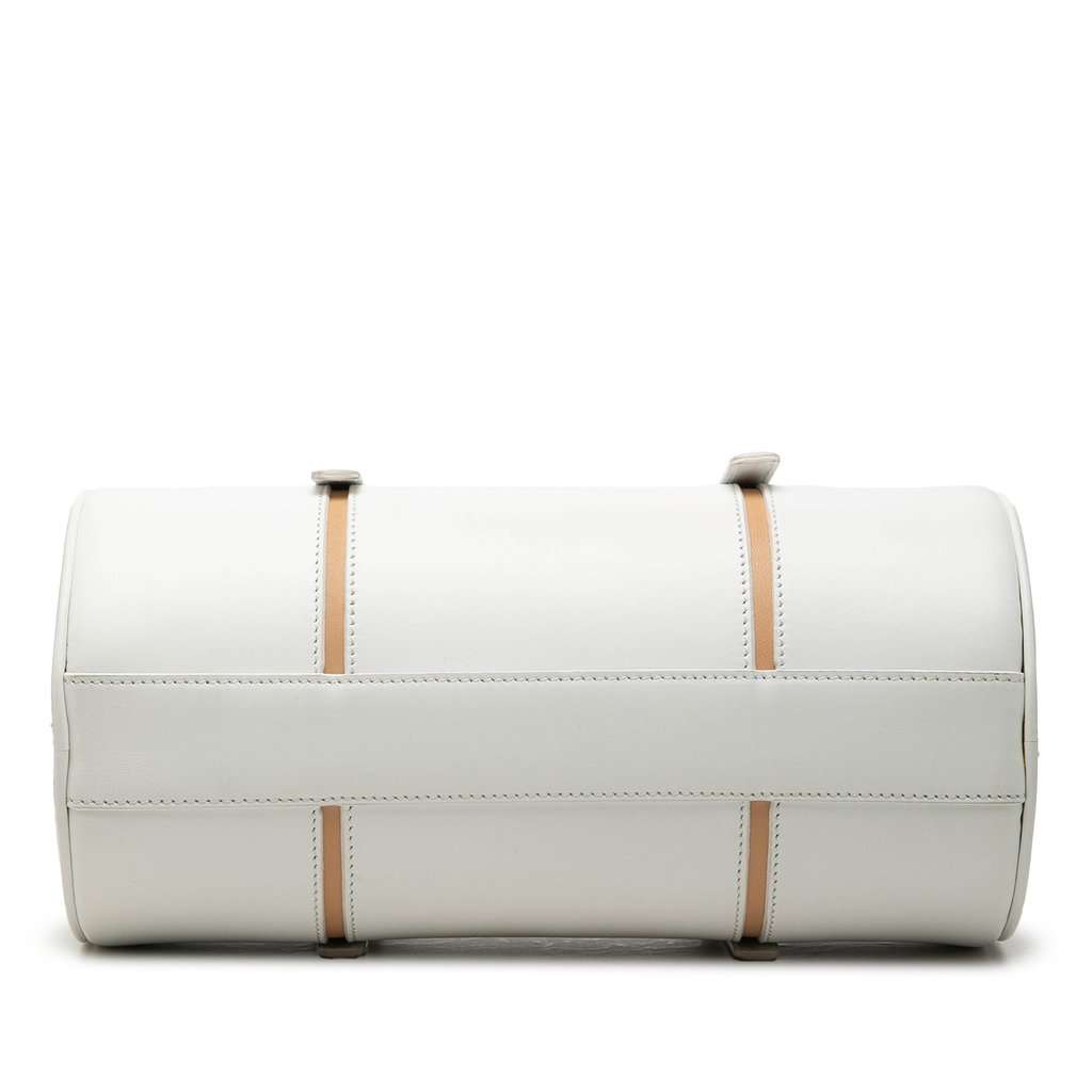 Burberry Leather Barrel Shoulder Bag White Leather Very good - Inside View