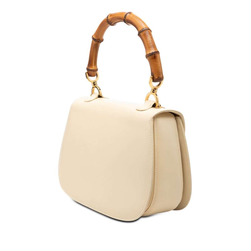 Gucci Calfskin Bamboo Night Brown Leather Very good - Back View