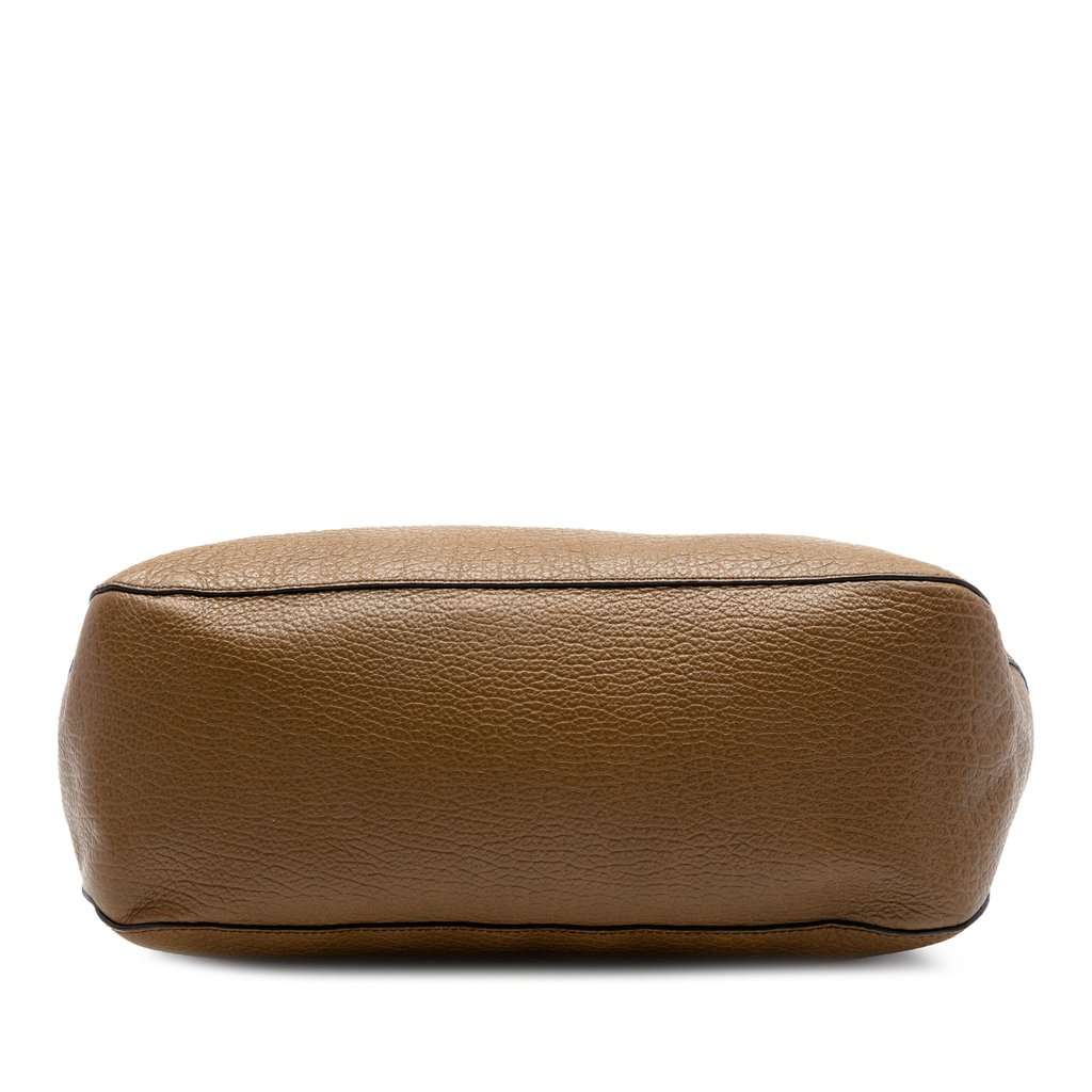 Burberry Grained Calfskin Heritage Ledbury Convertible Hobo Brown Leather Very good - Inside View
