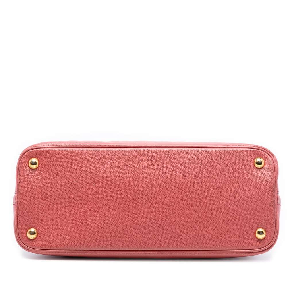 Prada Medium Saffiano Lux Promenade Satchel Pink Leather Very good condition - Inside View