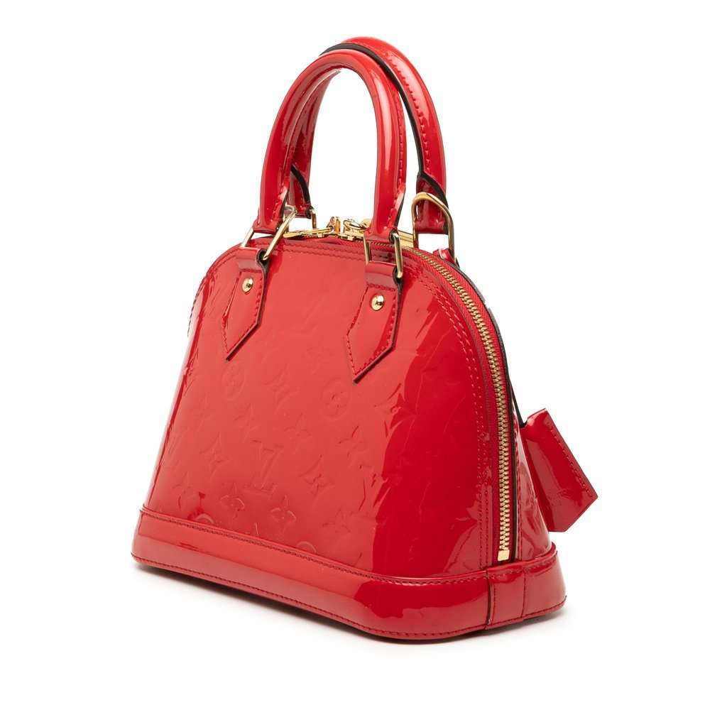 Louis Vuitton Monogram Vernis Alma BB Red Leather Very good condition - Back View