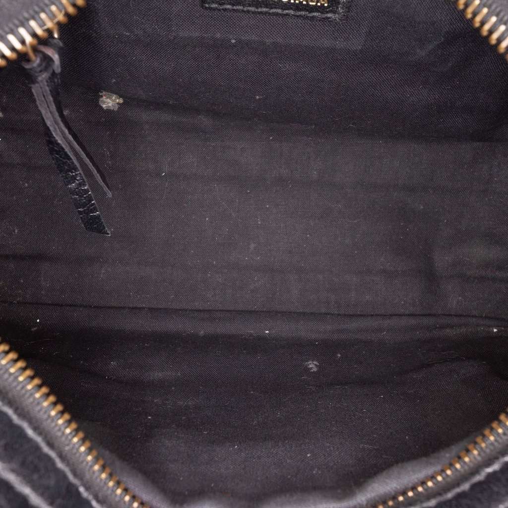 Balenciaga Mini Lambskin Motocross Graffiti All Over Classic City Satchel Black Leather Very good - Model View
