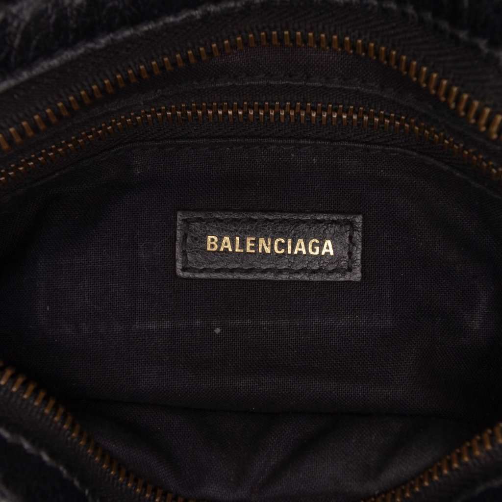 Balenciaga Mini Lambskin Motocross Graffiti All Over Classic City Satchel Black Leather Very good - Box View