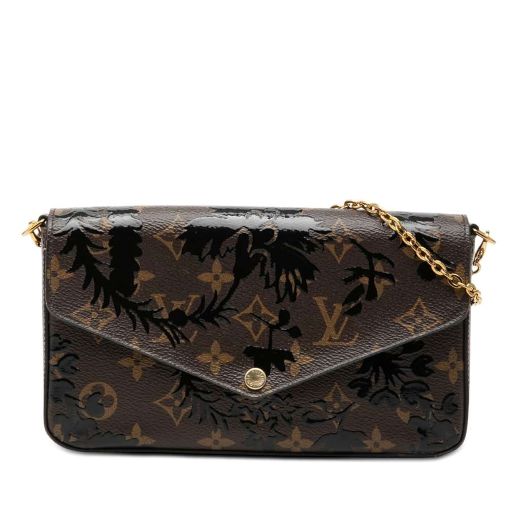 Louis Vuitton Monogram Blossom Pochette Felicie Brown Very good - Front View