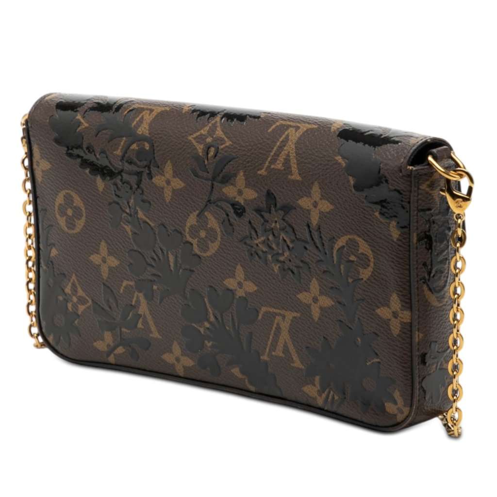 Louis Vuitton Monogram Blossom Pochette Felicie Brown Very good - Back View