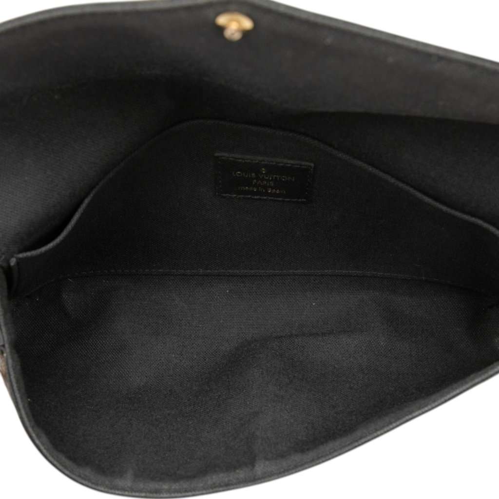 Louis Vuitton Monogram Blossom Pochette Felicie Brown Very good - Model View