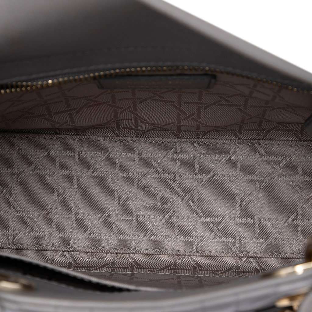 Dior Small Lambskin Cannage My ABCDior Lady Dior Grey Leather Very good - Model View