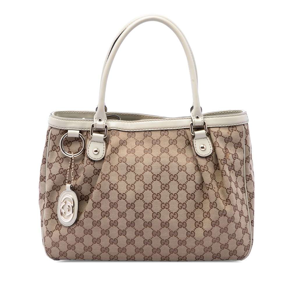 Gucci GG Canvas Sukey Tote Beige Very good - Front View