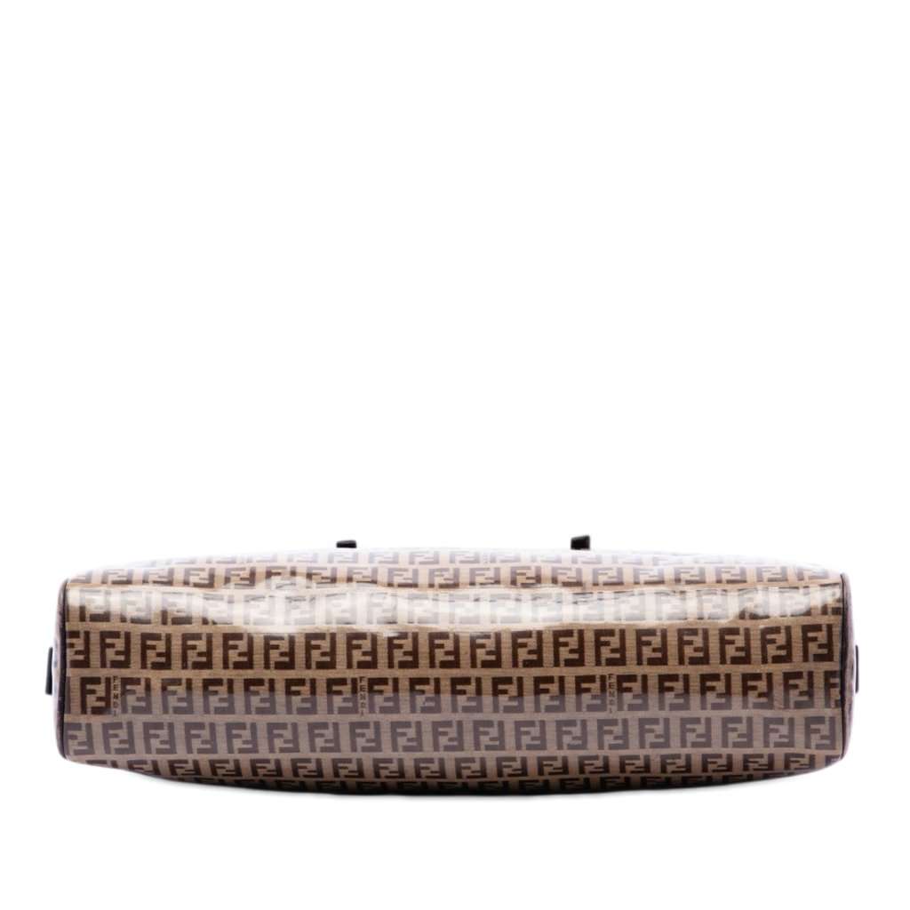 Fendi Zucchino Crystal Handbag Brown Very good - Inside View