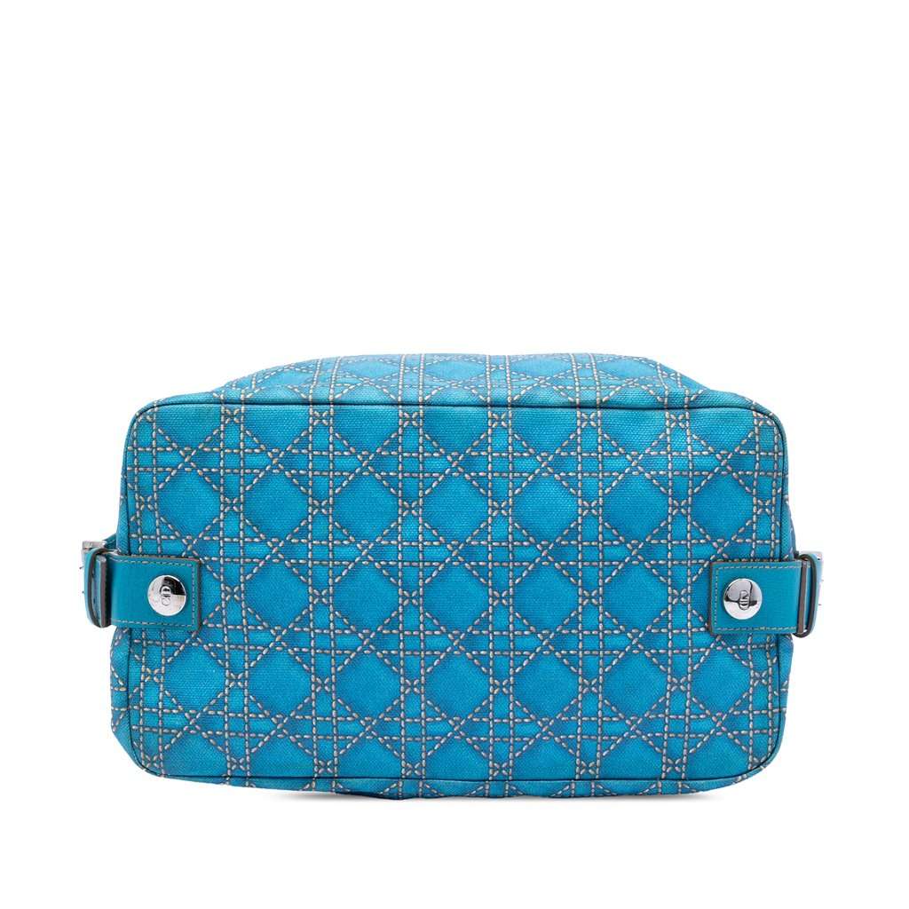 Dior Canvas Cannage Print Cherie Handbag Blue Very good condition - Inside View