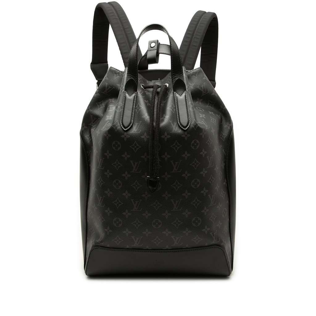 Louis Vuitton Monogram Eclipse Explorer Backpack Black Very good - Front View