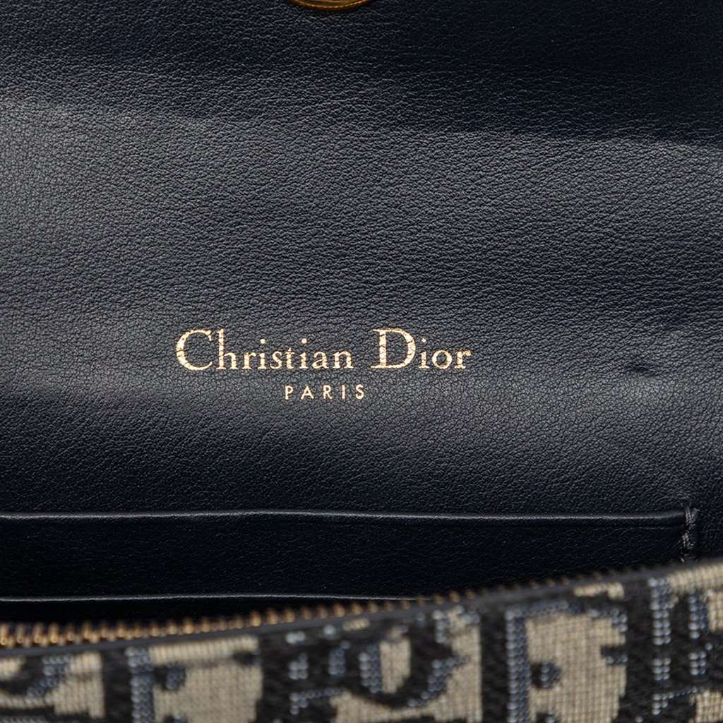 Dior Oblique Canvas Saddle Belt Bag Blue Very good condition - Box View