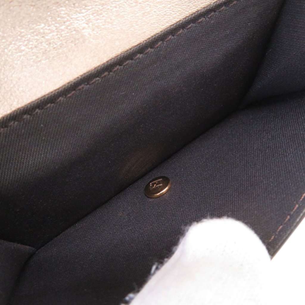 Fendi Metallic Calfskin FF 1974 Baguette Card Holder Pink Leather Very good condition - Model View