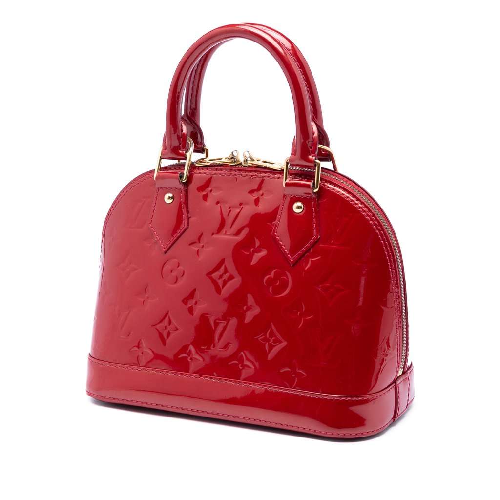 Louis Vuitton Monogram Vernis Alma BB Red Leather Very good - Back View