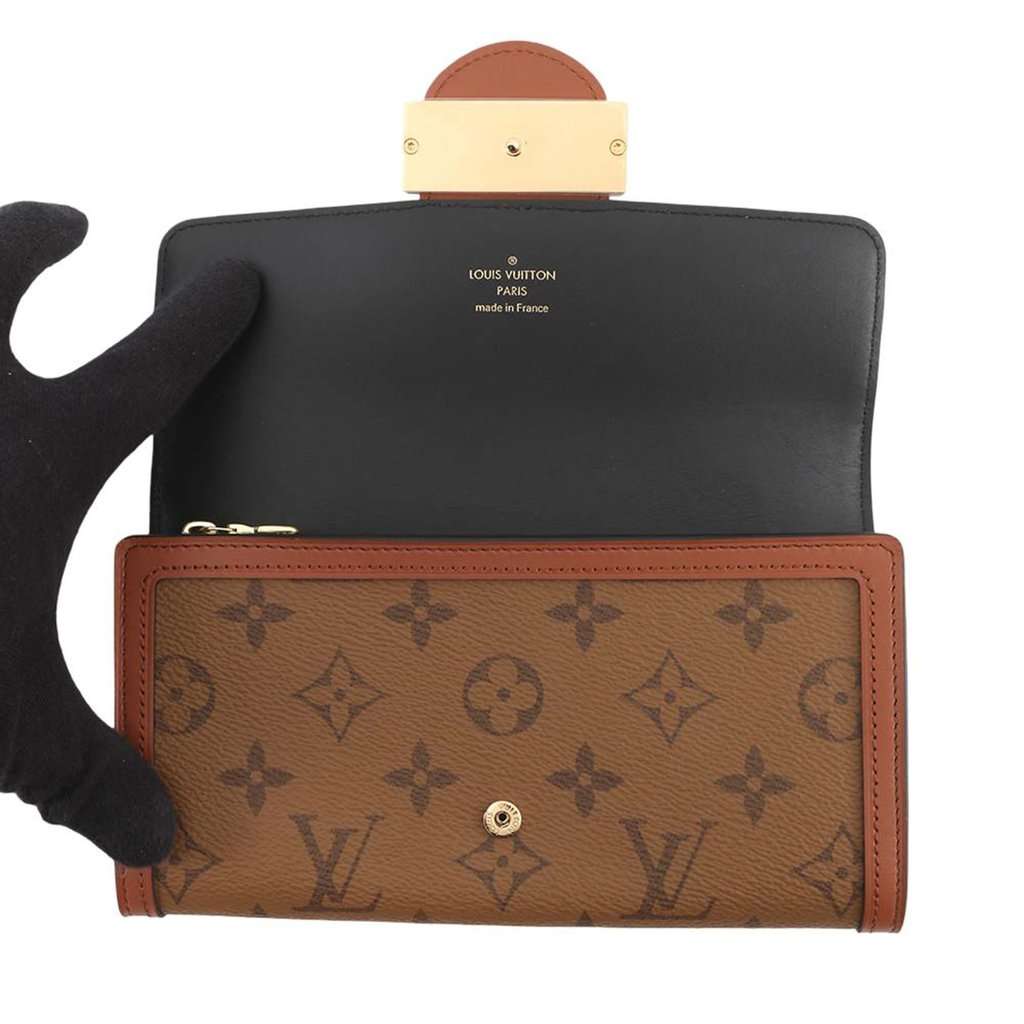 Louis Vuitton Monogram Reverse Sarah Dauphine Wallet Brown Very good condition - Model View
