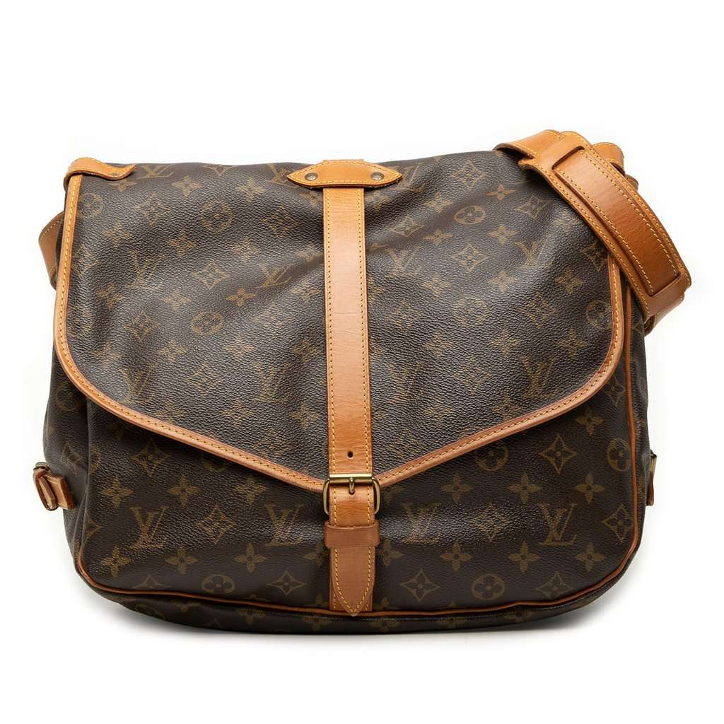 Louis Vuitton Monogram Saumur 35 Brown Good - Front View