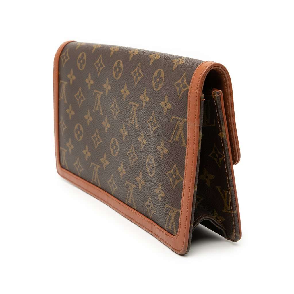 Louis Vuitton Monogram Pochette Dame GM Brown Very good condition - Back View