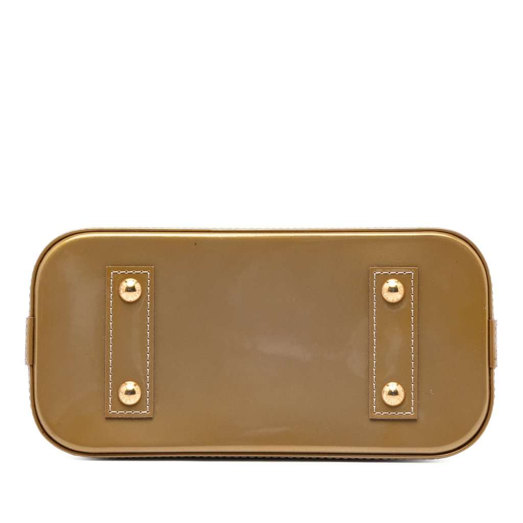 Louis Vuitton Monogram Vernis Alma BB Gold Leather Very good condition - Inside View