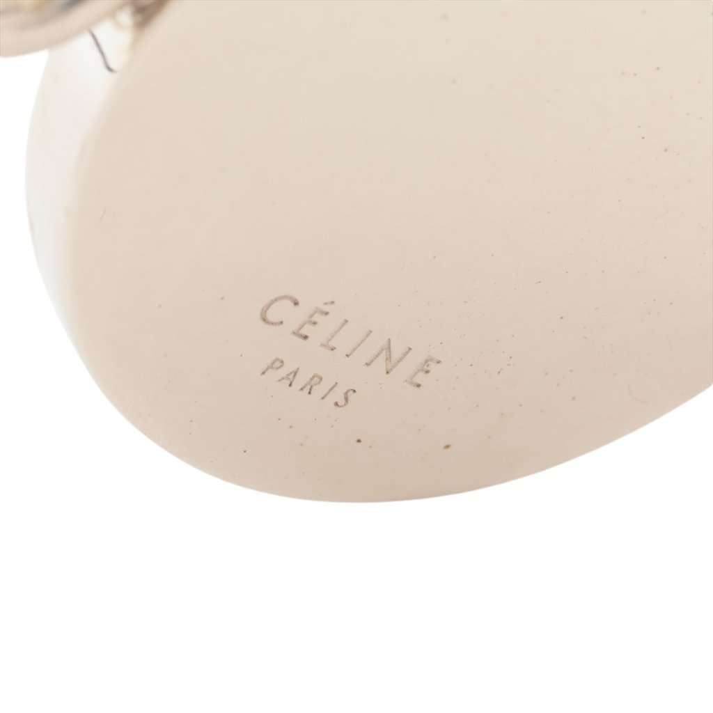 Celine Brass and Stone Coin Choker Necklace Silver Metal Very good - Model View