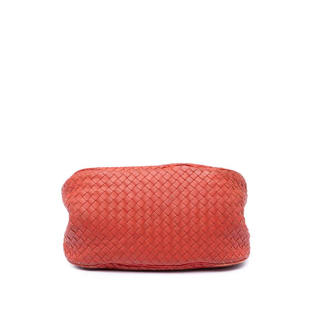 Bottega Veneta Nappa Intrecciato Top Handle Bag Orange Leather Very good condition - Inside View
