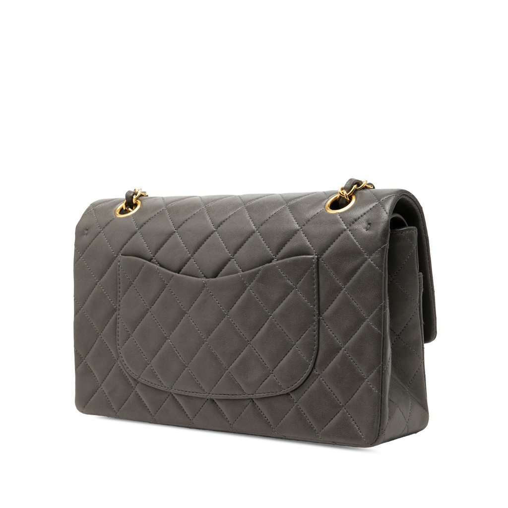 Chanel Medium Classic Lambskin Double Flap MultiColor Leather Very good condition - Back View