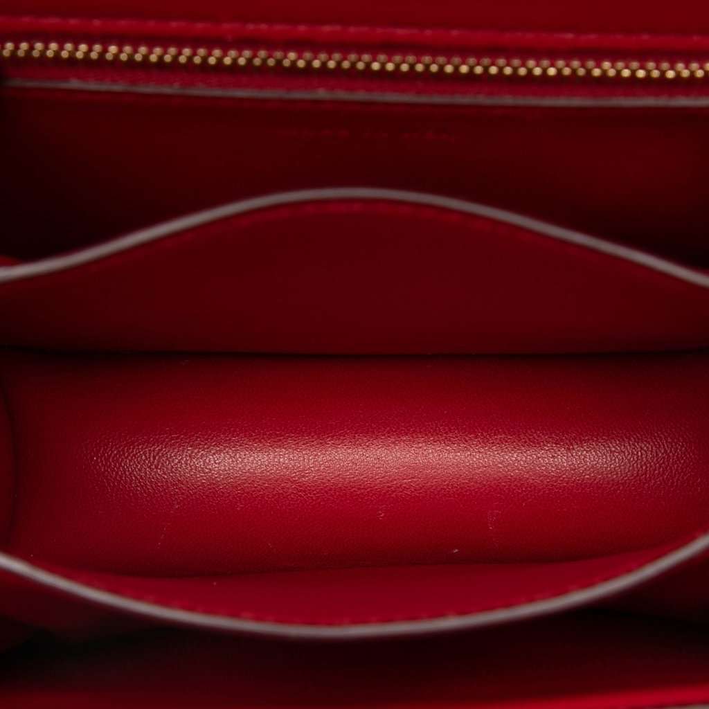 Celine Small Calfskin Classic Box Red Leather Very good - Model View