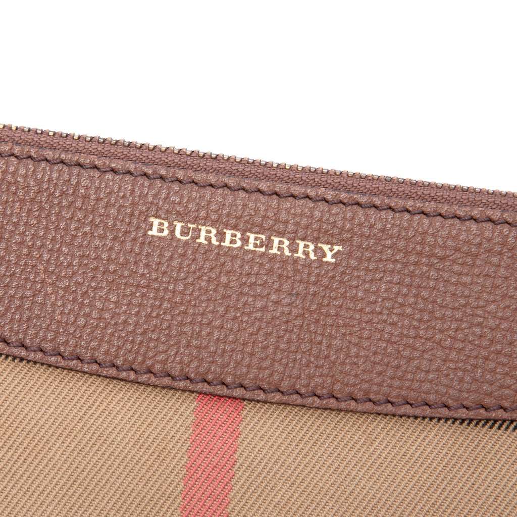Burberry House Check Canvas Derby Peyton Crossbody Brown Very good condition - Box View