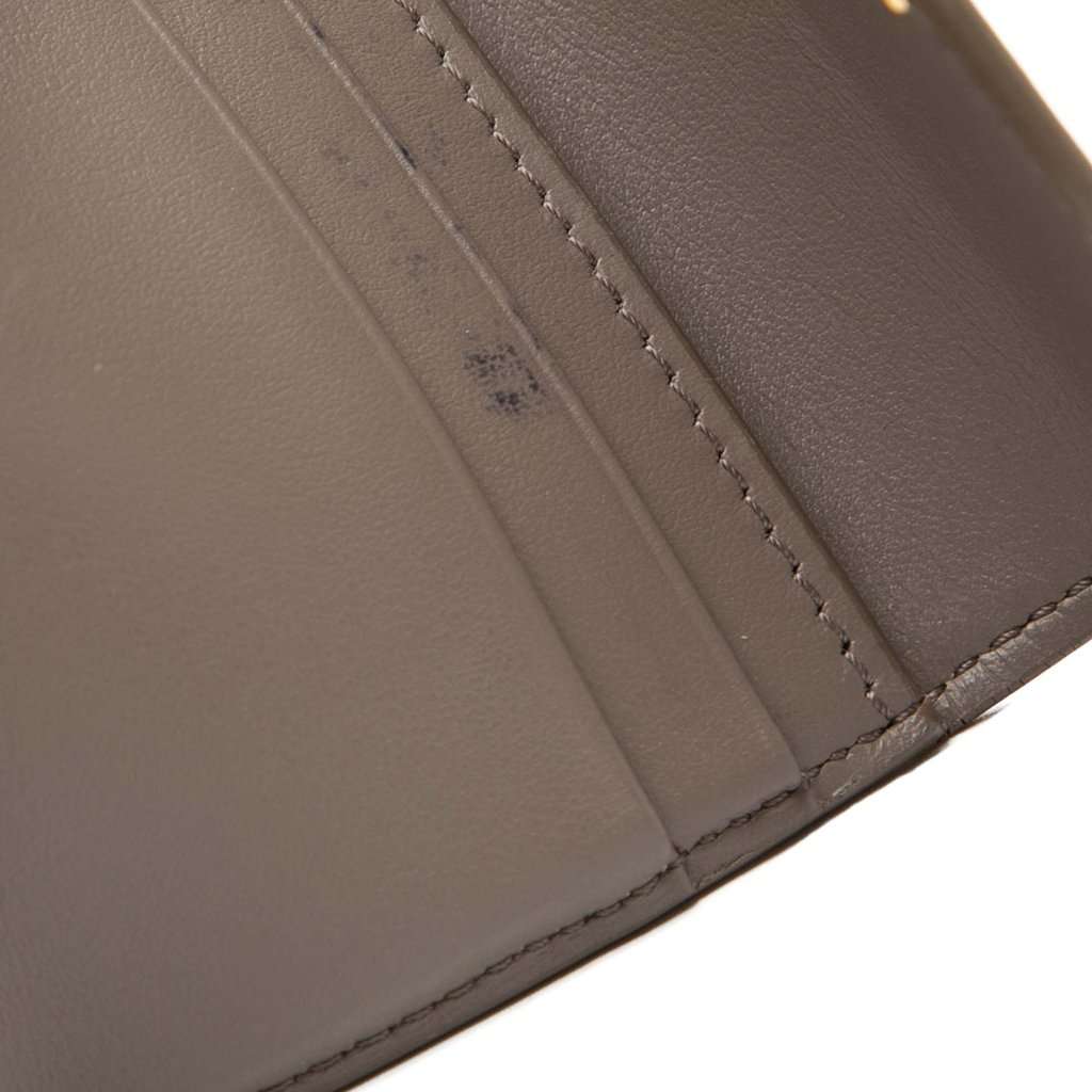 Celine Shiny Calfskin Triomphe Flap Small Wallet Brown Leather Very good condition - Model View