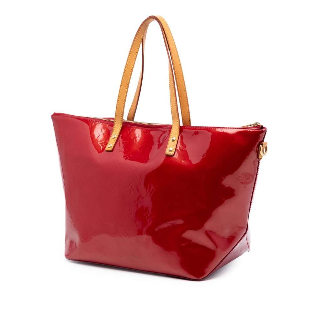 Louis Vuitton Monogram Vernis Bellevue GM Red Leather Very good condition - Back View