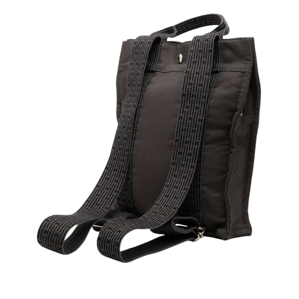 Hermès Canvas Herline Backpack PM Black Very good condition - Back View